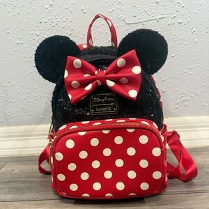 Loungefly Disney Minnie Mouse Sequin Polka Dot Mini Backpack